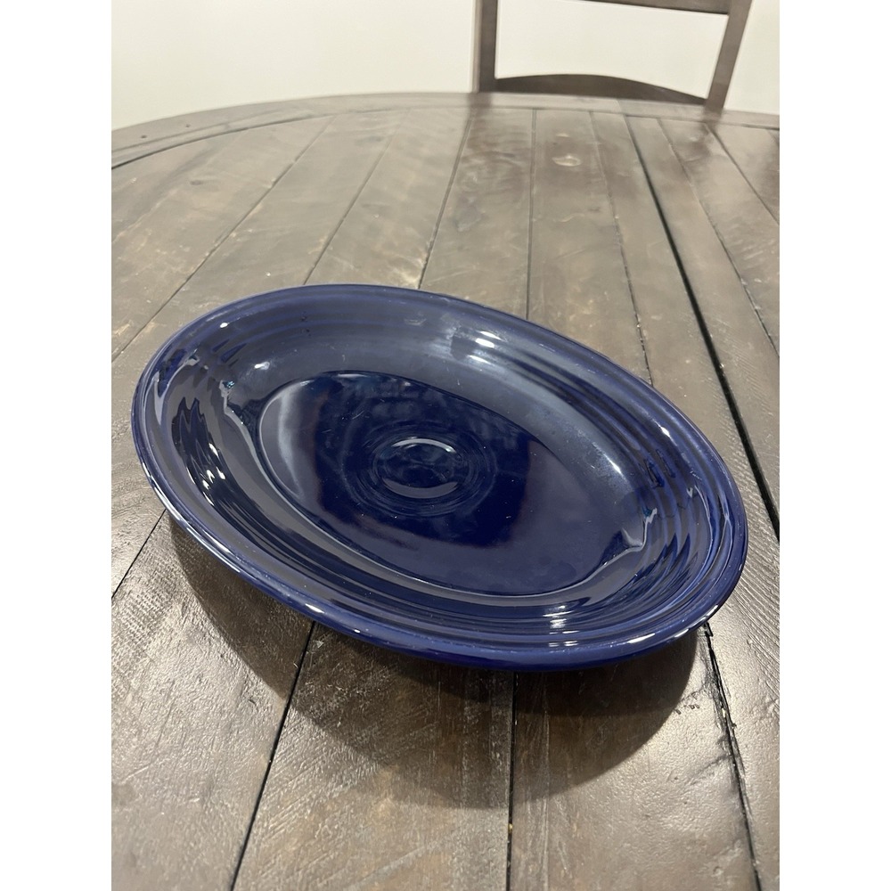 Fiesta Cobalt Blue Homer Laughlin Small Oval‎ Serving Platter 11 3/8" 2nds